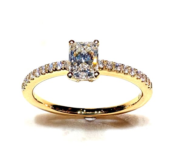 Ring Fabio Collection Woman Form in Yellow Gold Diamante 0.50 Ct AN068#RAD.50OGLU - AN068#RAD.50OGLU